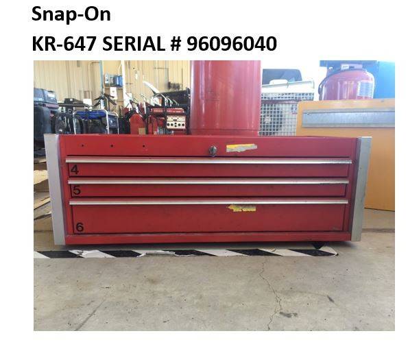 Snap On Kr 647 3 Drawer Toolbox