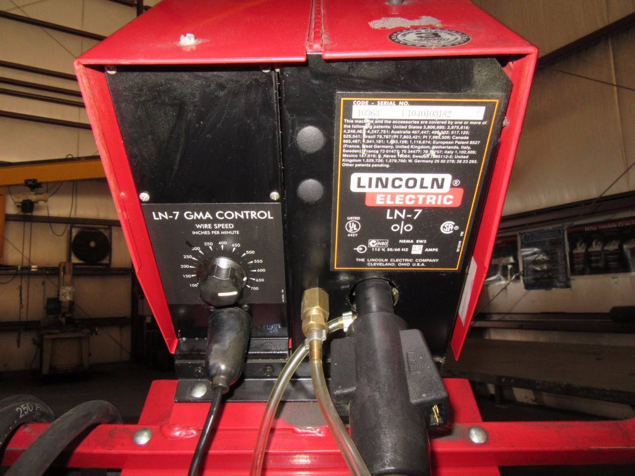 Lincoln Cv 250 Welder With Lincoln Ln 7 Wire Feeder And Hansen Mig Arm